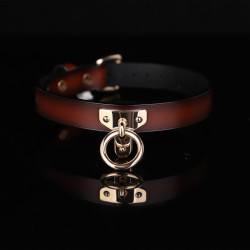 LuxuryFantasy Collier-Laisse Tee Ring Marron